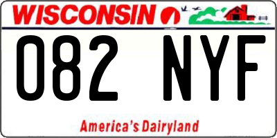 WI license plate 082NYF