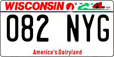WI license plate 082NYG