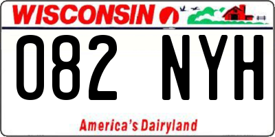 WI license plate 082NYH