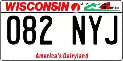 WI license plate 082NYJ