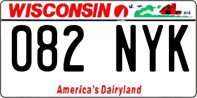 WI license plate 082NYK