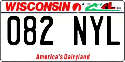 WI license plate 082NYL