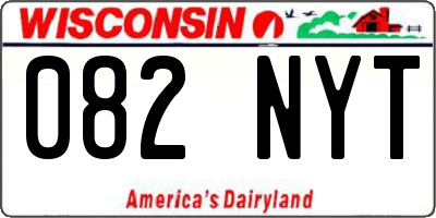 WI license plate 082NYT