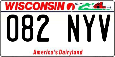 WI license plate 082NYV