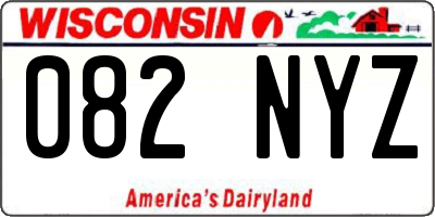WI license plate 082NYZ