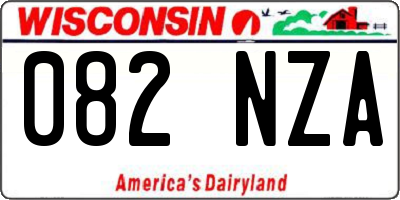 WI license plate 082NZA