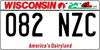 WI license plate 082NZC