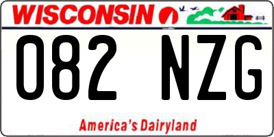 WI license plate 082NZG