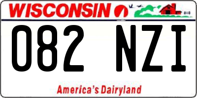 WI license plate 082NZI