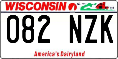WI license plate 082NZK