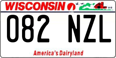 WI license plate 082NZL