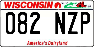 WI license plate 082NZP