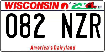 WI license plate 082NZR