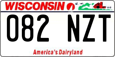 WI license plate 082NZT