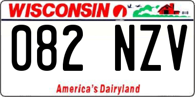 WI license plate 082NZV