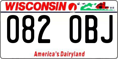 WI license plate 082OBJ