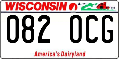 WI license plate 082OCG