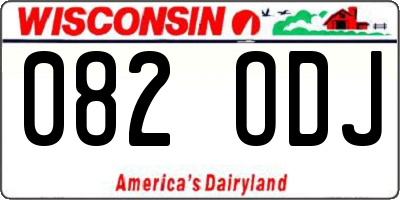 WI license plate 082ODJ