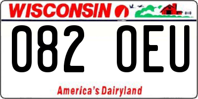 WI license plate 082OEU