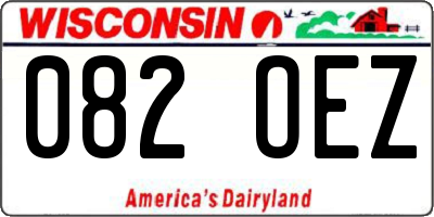 WI license plate 082OEZ