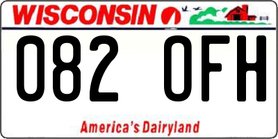 WI license plate 082OFH