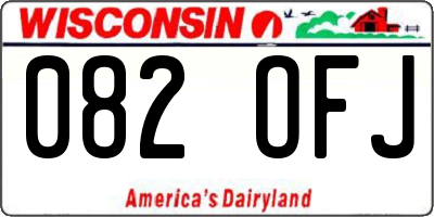 WI license plate 082OFJ