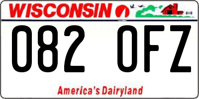 WI license plate 082OFZ