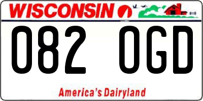 WI license plate 082OGD