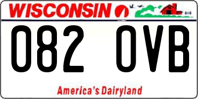 WI license plate 082OVB
