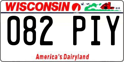 WI license plate 082PIY