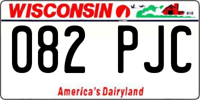 WI license plate 082PJC