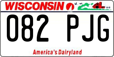 WI license plate 082PJG