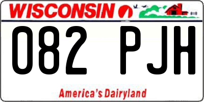 WI license plate 082PJH
