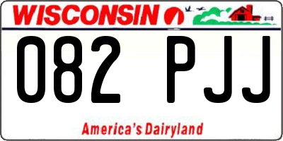 WI license plate 082PJJ