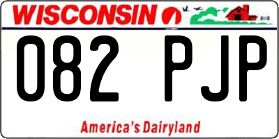 WI license plate 082PJP