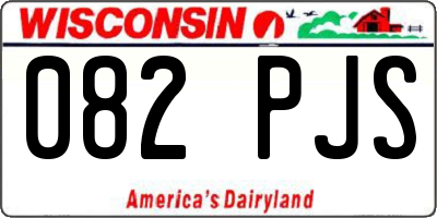 WI license plate 082PJS