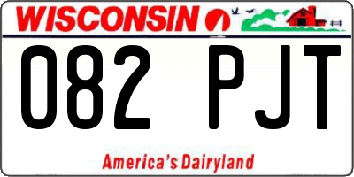 WI license plate 082PJT