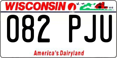 WI license plate 082PJU