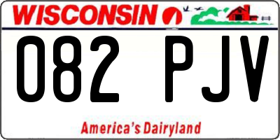 WI license plate 082PJV