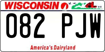 WI license plate 082PJW