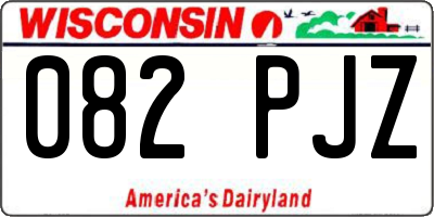 WI license plate 082PJZ