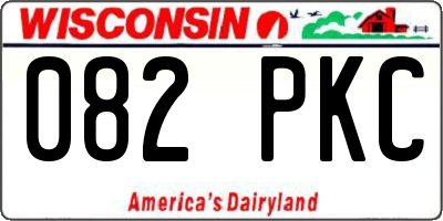 WI license plate 082PKC