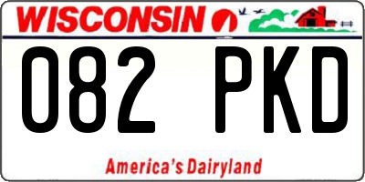 WI license plate 082PKD