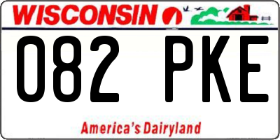 WI license plate 082PKE