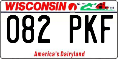 WI license plate 082PKF