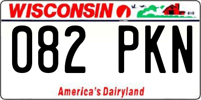 WI license plate 082PKN