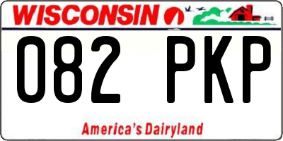 WI license plate 082PKP
