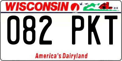 WI license plate 082PKT