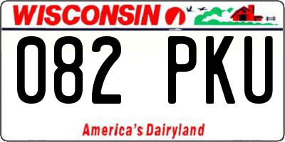 WI license plate 082PKU