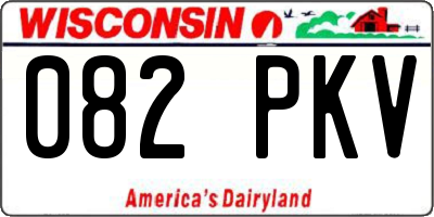 WI license plate 082PKV